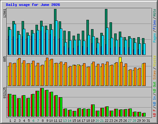 Daily usage for June 2026