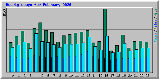 Hourly usage for February 2026